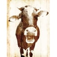 thumbnail image 2 of Villa, Mlli 12x14 Black Ornate Wood Framed with Double Matting Museum Art Print Titled - Aaahh Cow, 2 of 4