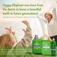 thumbnail image 4 of Happy Elephant Dish Soap - Superior Cleaning Power, Liquid Ez Squeeze Bottle, Easy Rinse, Water Efficient, Cuts Through Grease, Gentle on Hands - White Tea and Fig (16 fl oz - Pack of 1), 4 of 8