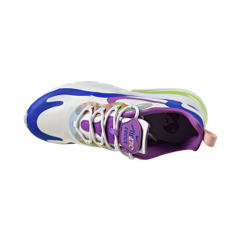 Nike Air Max 270 React Easter Men Sz 6.5- W 8 White-Purple Nebula  🌸CW0630-100