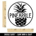 thumbnail image 2 of Pineapple Text with Image Flavor Scent Self-Inking Rubber Stamp Ink Stamper - Blue Ink - Small 3/4 Inch, 2 of 7