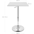 thumbnail image 4 of Bronte Living Bar Table Square Top with Adjustable Height and Swivel Design - Series Costa, 4 of 5