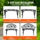 thumbnail image 5 of Banco de patio VEVOR, capacidad de carga de 218 kg, metal, 98,7 x 79 x 57 cm, negro, 5 of 9
