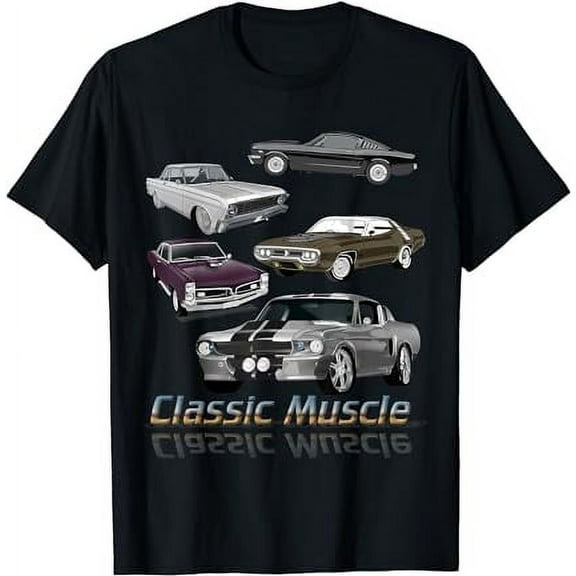 Classic American Muscle Cars Vintage Gift T-shirt