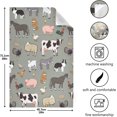 thumbnail image 3 of Kitchen Towels Farm Animals Pattern Pattern Cleaning Towel Absorbent Hand Towels Tea Towels for Home Restaurant Dish Clean 28" x 18", 1PC, 3 of 7