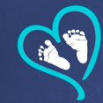 thumbnail image 2 of CafePress - Baby Feet Heart Blue Maternity T Shirt - Maternity Dark T-Shirt, 2 of 3
