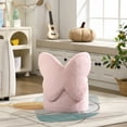 thumbnail image 5 of Guyou Cute Kids Storage Stool, Upholstered Kids Reading Chair with Butterfly Shaped Back, Faux Fur Toddler Chair with Storage for Playroom Kindergarten Bedroom, Pink, 5 of 6