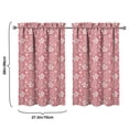 thumbnail image 4 of Abstract Vintage Kitchen Curtains 2 Pack, 27.5x39 Inch Semi-Sheer Floral Tier Curtains, Retro Geometric Window Panels, 4 of 4