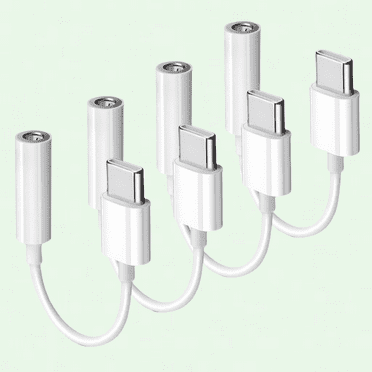 4 Pack USB Type C to 3.5mm Female Headphone Adapter, USB C to Aux Audio Dongle Cable