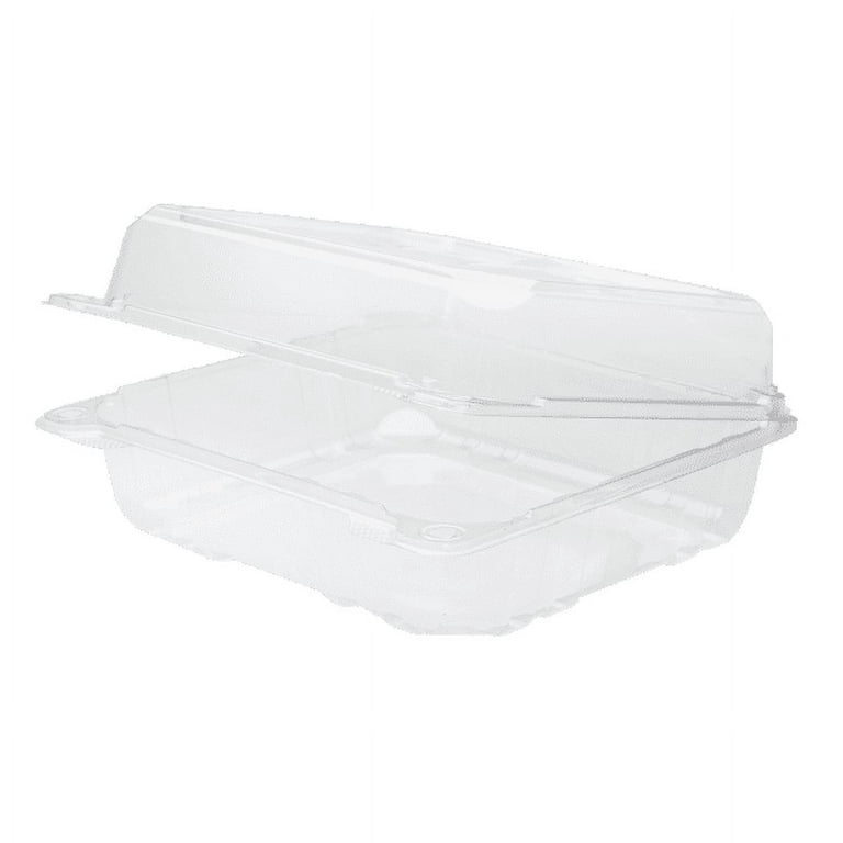 Large Clamshell Takeout Boxes - Karat 8''x8'' Hinged Containers