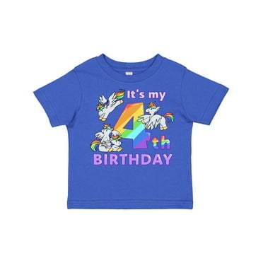 Inktastic It's My 4th Birthday Unicorn Boys or Girls Toddler T-Shirt