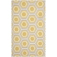 thumbnail image 2 of Safavieh Dhurries Weldon Geometric Wool Area Rug, Ivory/Yellow, 6' x 9', 2 of 8