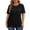 Black, variant on Women's Plus-Size Fashionable Casual Loose-Fit Short-Sleeve Top, Size L-5XL