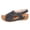 Black, variant on Heydday Women Open Toe Platform Slide Sandals, Adjustable Back Strap Arch Support On Wedge Slides, Breathable Lightweight Non Casual Beach Walking Summer Orthotic Comfort Sandals(Blue2/36)