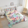 thumbnail image 3 of Erosebridal Rainbow Tie Dye Comforter Twin Chic Butterfly Bedding Set, Watercolor Swirl Down Comforter Wild Animals Bed Set, Multicolor Spiral Quilted Duvet Breathable, 3 of 5