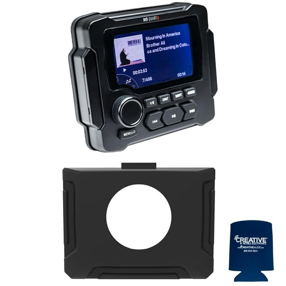 Stinger SPXRZRDASH 2014-2018 (19 CLASSIC) POLARIS RZR UNIVERSAL 3" GAUGE DASH KIT and MB Quart GMR-LED Waterproof Radio