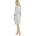thumbnail image 2 of VULCANODON 100% Cotton Womens Robes, Lightweight Knit Short Bathrobe,(Grey Mel,M), 2 of 5