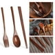 thumbnail image 3 of 5X Juego de Cubiertos de Madera Portátil, Respetuoso con El Medio Ambiente, Cubiertos Reutilizables, Juego de Utensilios, Cuchara, Tenedor, Palillos para Camping, Oficina, Almuerzo, 3 of 5