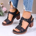thumbnail image 1 of MKLEKYY Sandalias de Plataforma para Mujer, Cómodas Sandalias Casuales Con Tiras Anchas, Transpirables, Con Punta Abierta, para Caminar En La Playa, Verano, Primavera y Otoño., 1 of 4