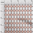 thumbnail image 1 of oneOone Cotton Jersey Peach Fabric Argyle Check Craft Projects Decor Fabric Printed By The Yard 58 Inch Wide, 1 of 4