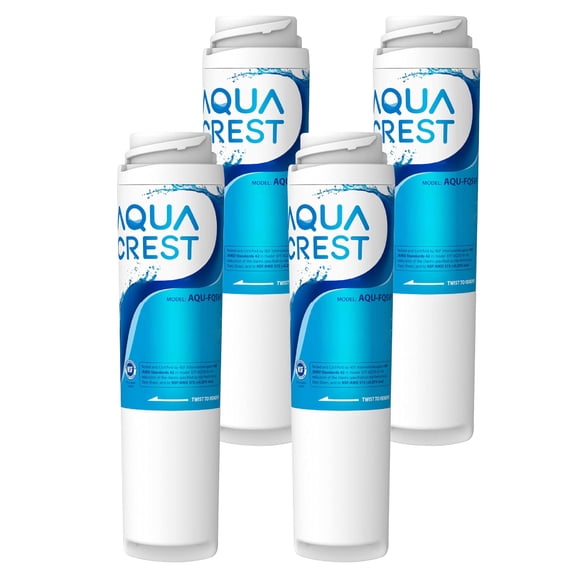 AQUA CREST FQSVF Water Filter Replacement for GE FQSVN, FQSLF, 4 Pack | Compatible with GE FQSVN, GXSV65R, GQSV65R, GXSV65F, GQSV65F, GXSL55R, NSF 53&42 Certified, Reduces Chlorine, Taste&Odor