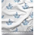 thumbnail image 1 of Soimoi Rayon Crepe Fabric Leaves & Floral Block Printed Craft Fabric by The Yard 46 Inch Wide, 1 of 3