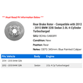 thumbnail image 2 of Rear Brake Rotor - Compatible with 2012 - 2015 BMW 328i Sedan 2.0L 4-Cylinder Turbocharged 2013 2014, 2 of 2