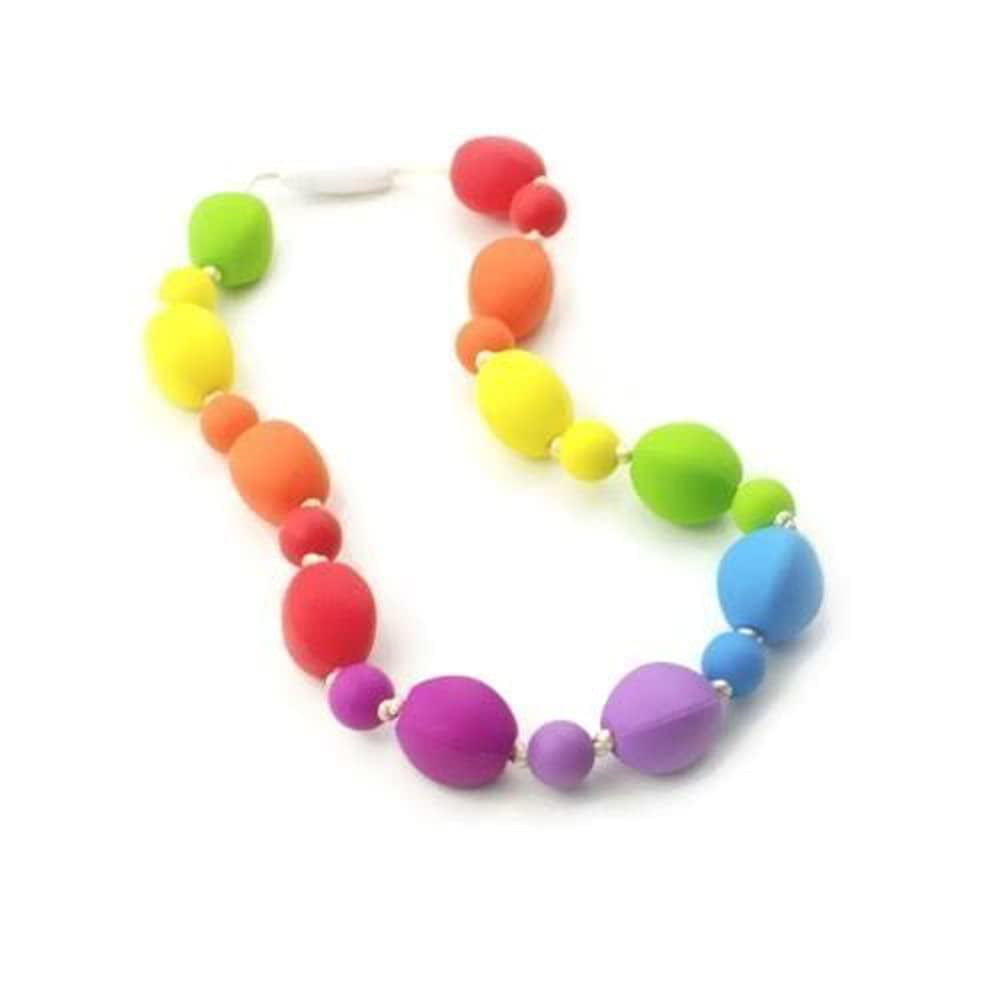 6-Bead Rainbow Sensory Chewable Necklace 