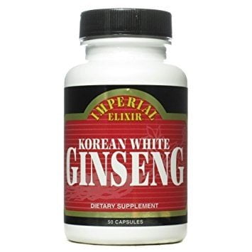 Imperial Elixir Korean White Ginseng - 500 mg - 50 Capsules