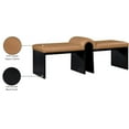 thumbnail image 4 of Meridian Furniture Delphine Cognac Vegan Leather Upholstered Bench, 4 of 8