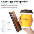 thumbnail image 3 of Allytech Samsung Galaxy S23 Ultra Case, Detachable Magnetic Wallet Case with Card Holder & Ring Stand, Support Car Mount, Premium PU Leather Shockproof Durable Protective Slim Case Cover - Brown, 3 of 10