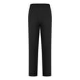 thumbnail image 5 of Lovskoo 2024 Yoga Pants Women Solid Color Ice Silk Quick Drying Elastic Waist Trendy Pocket Zipper Casual Sports Sweatpants Trouser Black M, 5 of 9