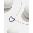 thumbnail image 3 of Forever Facets Lab Grown Diamond and Created Sapphire Sterling Silver Heart Necklace, Adult Female, 3 of 6