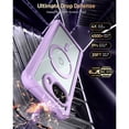thumbnail image 5 of Poetic Guardian MagPro Case for Google Pixel 10A 5G, MagSafe Compatible | 20FT Mil-Grade Drop Tested | Tempered Glass Screen Protector, Full Body Shockproof Phone Case for Pixel 10A, Purple/Clear, 5 of 9