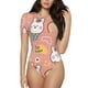 thumbnail image 1 of Balery Rabbit So Cute Body de cuello redondo de manga corta para mujer Tops de manga corta Tops básicos-Medium, 1 of 7
