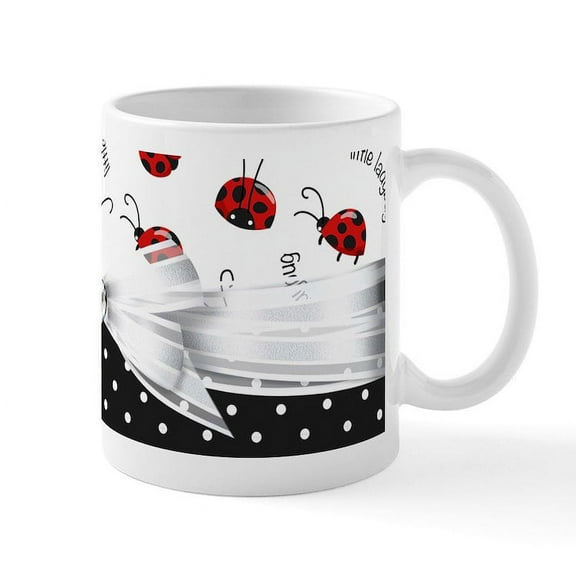 CafePress - Little Ladybugs Mug - 11 oz Ceramic Mug - Novelty Coffee Tea Cup