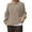 Khaki, variant on Fiaer Knit Sweaters for Women Oversized Crew Neck Loose Fit Solid Color Casual Trendy Long Sleeve Cable Knit Tops White XL