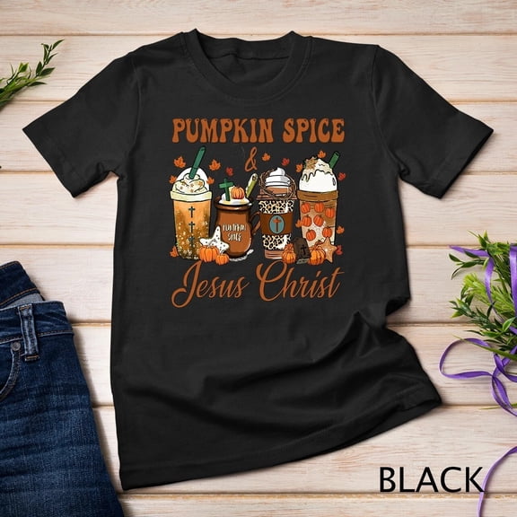 Pumpkin Spice & Jesus Shirt – Christian Coffee Thanksgiving Autumn Vibes Tee