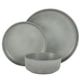 thumbnail image 3 of Gibson Elite Pasco 12 Piece (Service for 4) Plates and Bowls Reactive Glaze Dishes Stoneware Ceramic Dinnerware Set - Grey, 3 of 11