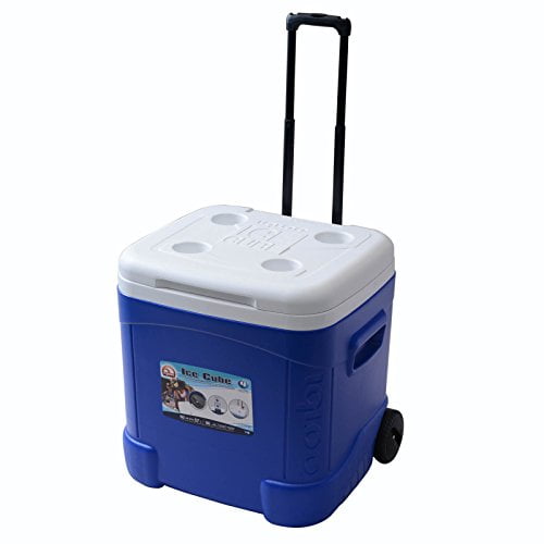 Igloo Ice Cube Roller Cooler 60 Quart Ocean Blue Walmart