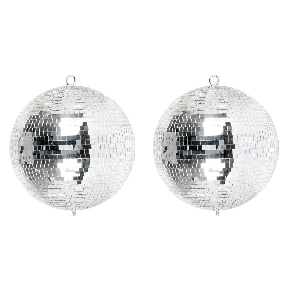 Eliminator Lighting 12Inch Disco Mirror Ball with Hanging & Motor Ring (2 Pack)