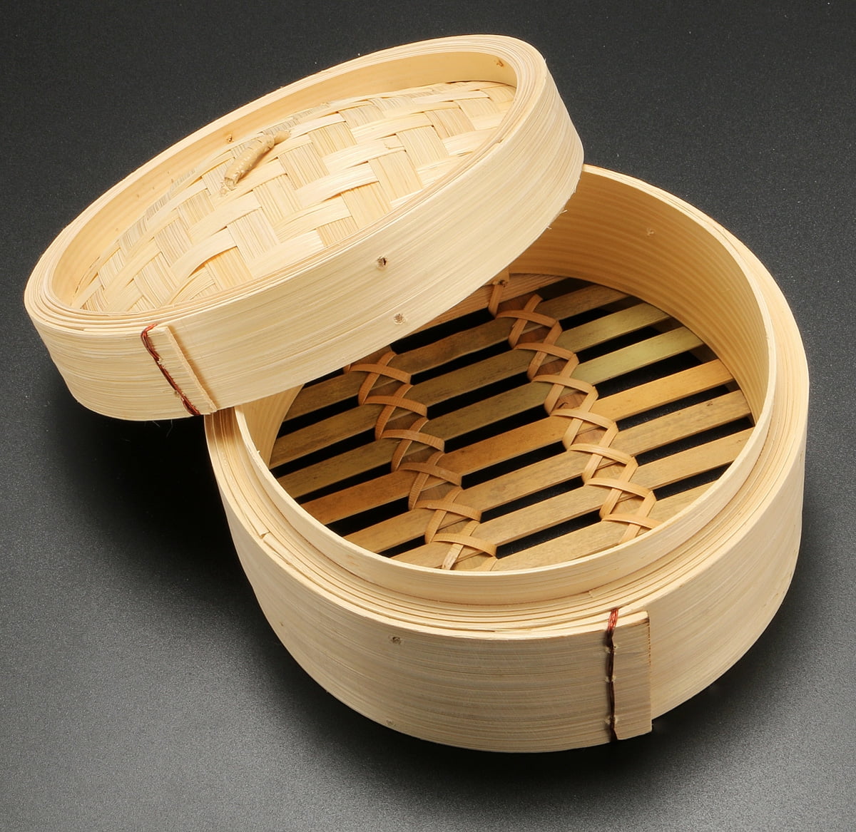 1set 6" Bamboo Steamer Chinese Dim Sum Basket Rice Pasta Cooker Set with Lid 