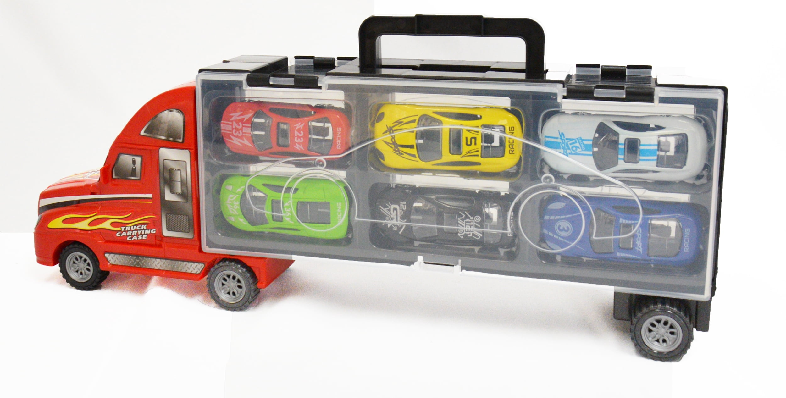 21 Diecast sports car plus Semi Trailer Truck Carrier