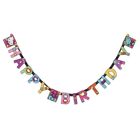 hello kitty happy birthday letter banner