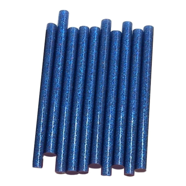 10x Colored Hot Melt Glue Sticks, Color Glitter Hot Glue Sticks, Hot Melt Glue Sealing Sticks for Sealing, Holiday Craft Art Blue, Size: 0.7cmx10cm
