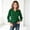 Green, variant on OGLCCG Girls Plaid Button Down Shirts Crewneck Long Sleeve Gingham Tops Kids School Uniform Dress Shirts(Red,8-10 Years)