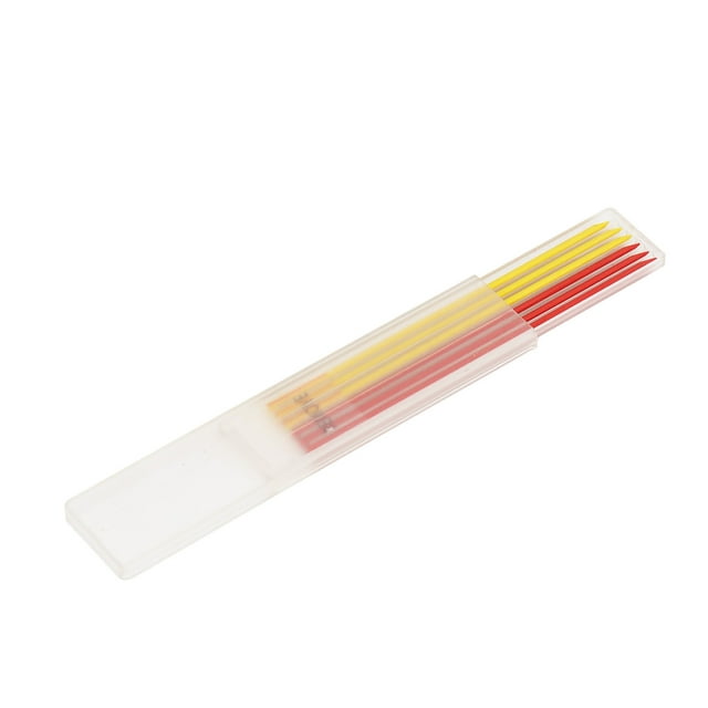 Carpenter Pencil Refill, 2.8mm Diameter Marking Pencils Refills Easy Writing Wide Application For Drawing Black Graphite,Red Wax,Yellow Wax,Red Yellow Wax,Black Red Yellow