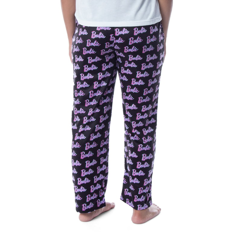 Mattel Womens' Barbie Logo All Over Print Loungewear Sleep Pajama Pants (XS)