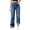 A-Dark Blue, variant on Denim Pants Women Lined Winter Jeans High Waisted Warm Washed Straight Leg Trousers