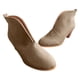 thumbnail image 4 of NECHOLOGY Botas Mujer Adulto Femenino Zapatos Botines para mujer Botines de fahsion Boots de plumas Las mujeres apiladas Heel tobillo Boots Boots de las mujeres Botas de mujer (Khaki, 8.5), 4 of 6