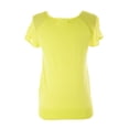 thumbnail image 2 of August Silk Women's Mesh Inset Short Sleeve Sweater Petite Small Kinetic Lime, 2 of 2